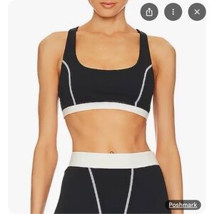 Women's Black and White Sports Bra. NWT never been worn.